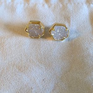 Large white Druzy Kendra Scott studs